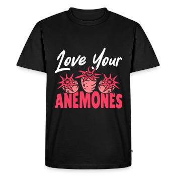 Cadeau d’anémones de mer - T-shirt Premium bio Homme - noir - Devant - Nico (187cm)