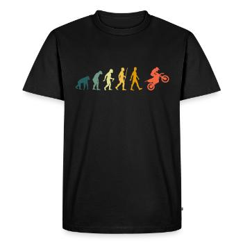 Motocross Evolution Enduro Retro - Men's Premium Organic T-Shirt - black - Front - Nico (187cm)