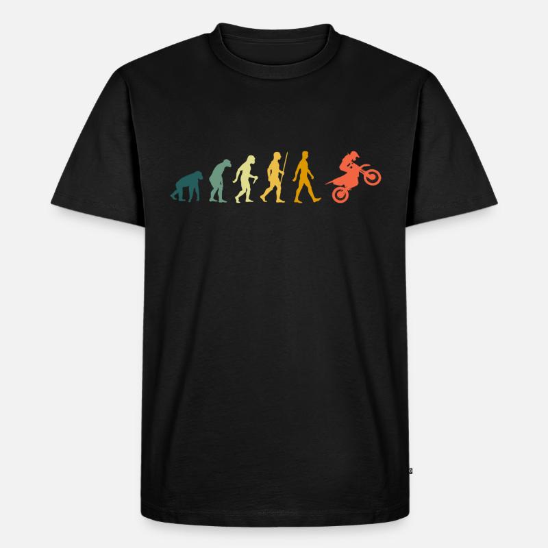 Motocross Evolution Enduro Retro - T-shirt Premium bio Homme - noir
