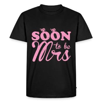 Bientôt femme mariage cadeau drôle mariée - T-shirt Premium bio Homme - noir - Devant - Nico (187cm)