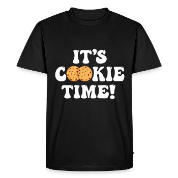 C’est l’heure des cookies - T-shirt Premium bio Homme - noir - Devant - Nico (187cm)