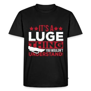 Cadeau de joueur de luge pour les amateurs de luge - T-shirt Premium bio Homme - noir - Devant - Nico (187cm)