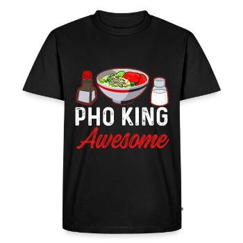 Pho-Roi - T-shirt Premium bio Homme - noir - Devant - Nico (187cm)