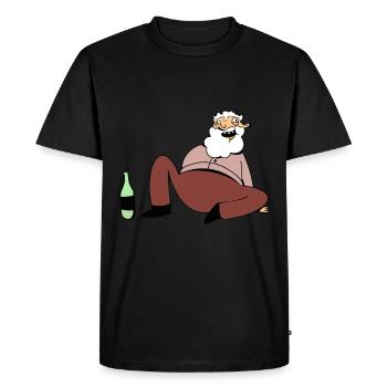 Drôle d’alcool - T-shirt Premium bio Homme - noir - Devant - Nico (187cm)