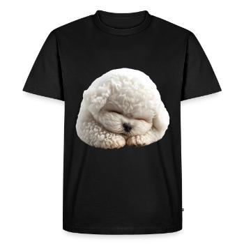Bichon frisé - T-shirt Premium bio Homme - noir - Devant - Nico (187cm)