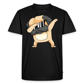 Dabbing Dab Pug Chiens - T-shirt Premium bio Homme - noir - Devant - Nico (187cm)