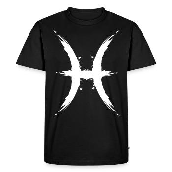 Fisch Sternzeichen Fische Design Pisces Symbol 2 - T-shirt Premium bio Homme - noir - Devant - Nico (187cm)