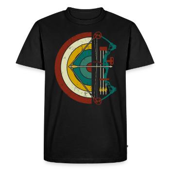 Tir à l'arc Archer - cible - T-shirt Premium bio Homme - noir - Devant - Nico (187cm)