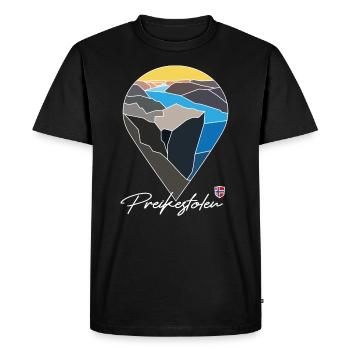 Pulpit Preikestolen Prekestolen Lysefjord Norway - Men's Premium Organic T-Shirt - black - Front - Nico (187cm)