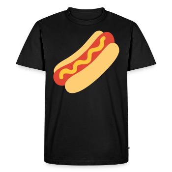 HOT-DOG - T-shirt Premium bio Homme - noir - Devant - Nico (187cm)