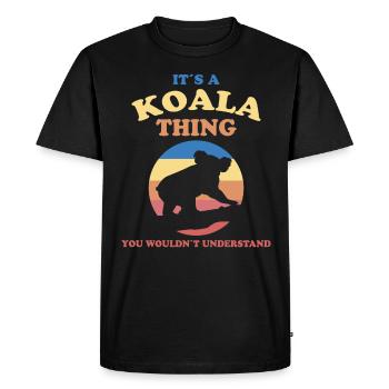 Koala Spruch Australien Beuteltier Koalas Geschenk - Männer Premium Bio T-Shirt - Schwarz - Vorne - Nico (187cm)