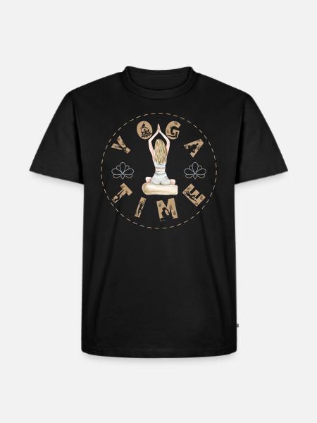 Yoga Time - Men's Premium Organic T-Shirt - black