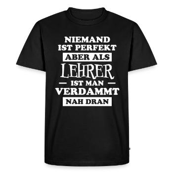 Lehrer Lustige Spruch Unterricht Lehrer Geschenk - Männer Premium Bio T-Shirt - Schwarz - Vorne - Nico (187cm)