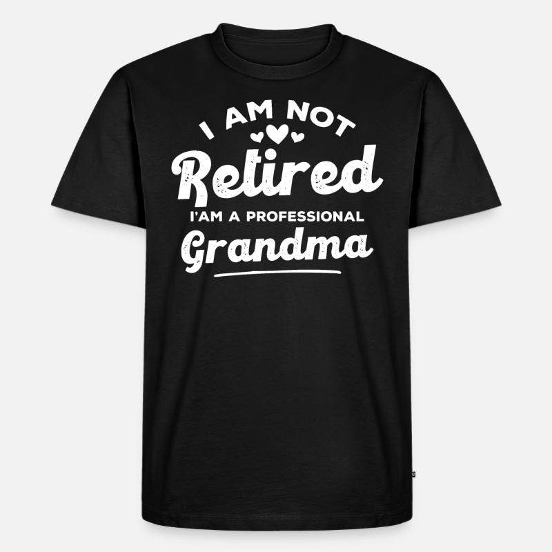 Ich bin eine professionelle Großmutter - Männer Premium Bio T-Shirt - Schwarz