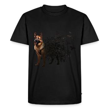 Berger allemand - T-shirt Premium bio Homme - noir - Devant - Nico (187cm)