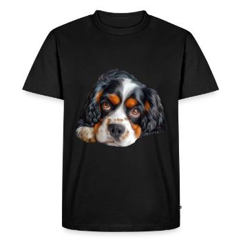 Cavalier King Charles - Men's Premium Organic T-Shirt - black - Front - Nico (187cm)