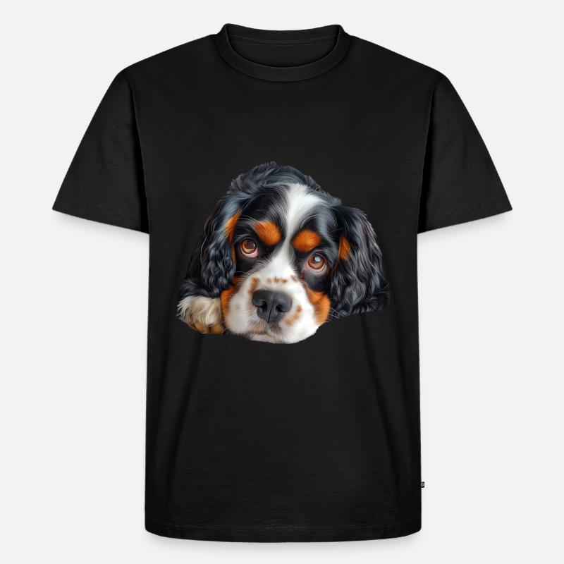 Cavalier King Charles - Männer Premium Bio T-Shirt - Schwarz