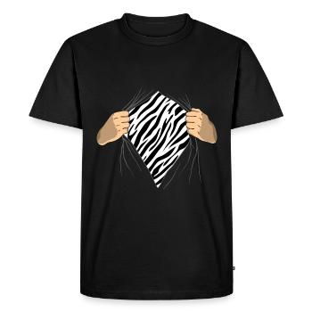 zebra - Men's Premium Organic T-Shirt - black - Front - Nico (187cm)