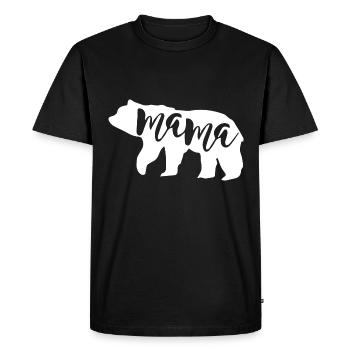 Mère Maman Ours Fête des Mères Cadeau - T-shirt Premium bio Homme - noir - Devant - Nico (187cm)