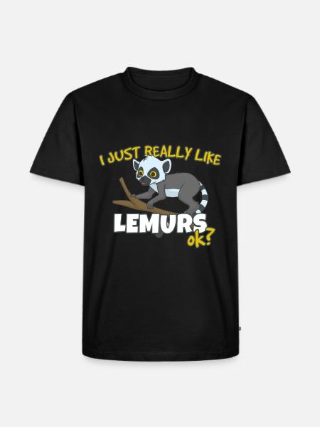 Lemur - Men's Premium Organic T-Shirt - black