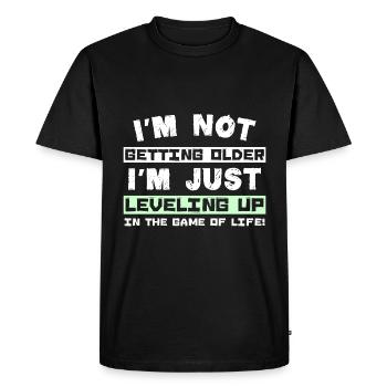I'm not getting older I'm just leveling up in the - Men's Premium Organic T-Shirt - black - Front - Nico (187cm)