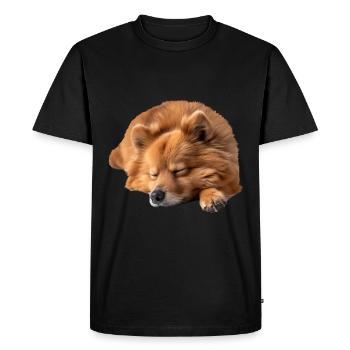 Spitz finlandais - T-shirt Premium bio Homme - noir - Devant - Nico (187cm)