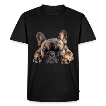 Bouledogue français - T-shirt Premium bio Homme - noir - Devant - Nico (187cm)