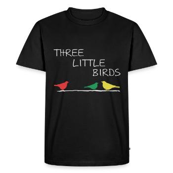Three Little Birds Afrika Musik Reggae Rasta - Männer Premium Bio T-Shirt - Schwarz - Vorne - Nico (187cm)