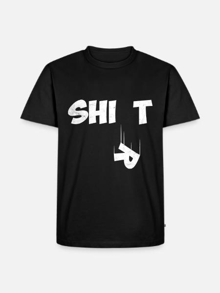Witziges Zitat - Ekologisk premium-T-shirt herr - svart