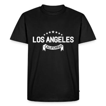 Los Angeles - T-shirt Premium bio Homme - noir - Devant - Nico (187cm)