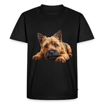 Cairn Terrier - Men's Premium Organic T-Shirt - black - Front - Nico (187cm)