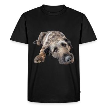 Irish Wolfhound - Men's Premium Organic T-Shirt - black - Front - Nico (187cm)
