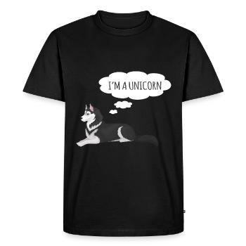 Husky - T-shirt Premium bio Homme - noir - Devant - Nico (187cm)