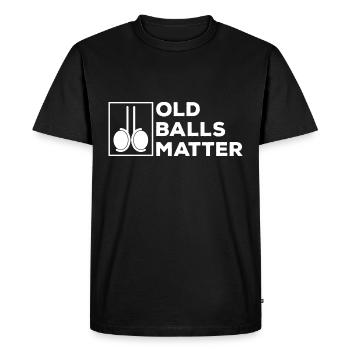 Old balls matter, Balls - Men's Premium Organic T-Shirt - black - Front - Nico (187cm)