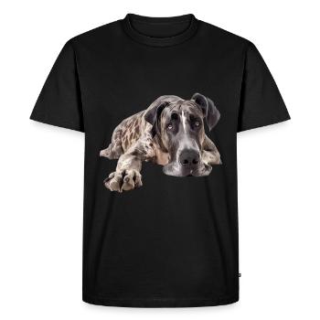 Dogue allemand - T-shirt Premium bio Homme - noir - Devant - Nico (187cm)