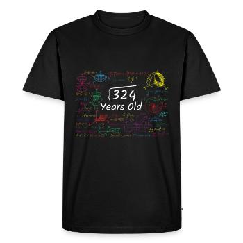 324 Years Old - Root from 324 - 18th Birthday - Men's Premium Organic T-Shirt - black - Front - Nico (187cm)