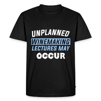 Des conférences de vinification non planifiées peuvent avoir lieu - T-shirt Premium bio Homme - noir - Devant - Nico (187cm)