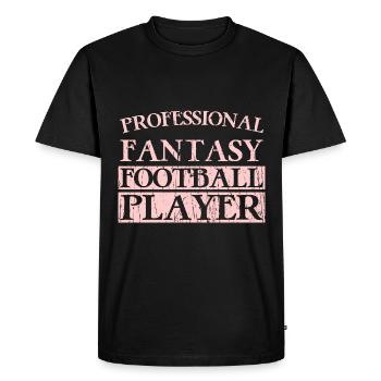 Joueur professionnel de football Fantasy - T-shirt Premium bio Homme - noir - Devant - Nico (187cm)