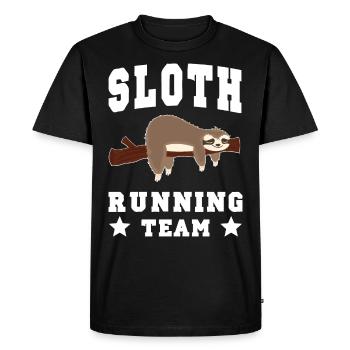 Sloth Running Team Sloth Nap Cute - Men's Premium Organic T-Shirt - black - Front - Nico (187cm)