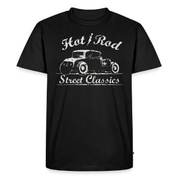 Cooler Hot Rod - Auto Street Classics - Men's Premium Organic T-Shirt - black - Front - Nico (187cm)