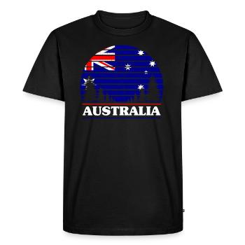 Australie - T-shirt Premium bio Homme - noir - Devant - Nico (187cm)
