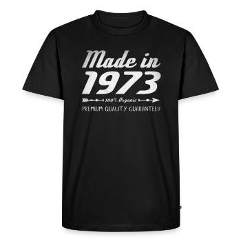 Made In 1973 Birthday Gift 49 Years Retro - Men's Premium Organic T-Shirt - black - Front - Nico (187cm)