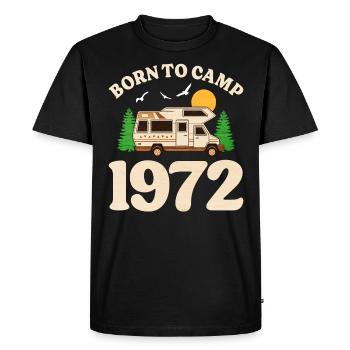 Né Pour Camper 1972 Camping 50 Ans Anniversaire - T-shirt Premium bio Homme - noir - Devant - Nico (187cm)