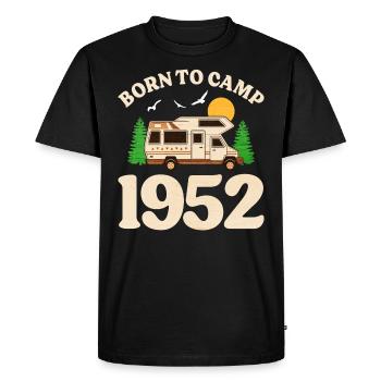 Né Pour Camper 1952 Camping 70 Ans Anniversaire - T-shirt Premium bio Homme - noir - Devant - Nico (187cm)