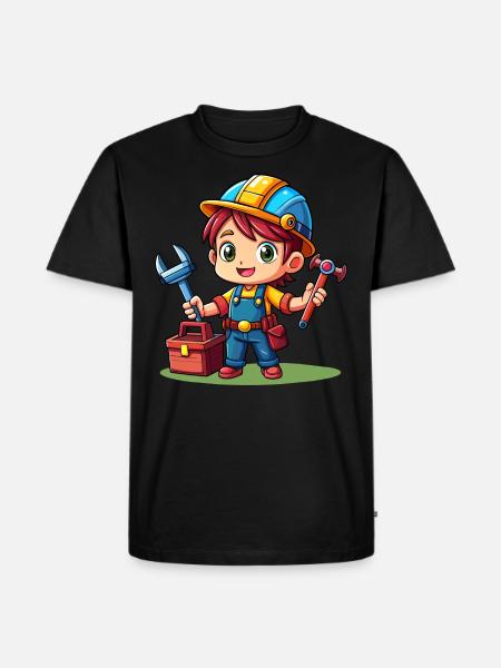 Little Craftsman - Men's Premium Organic T-Shirt - black