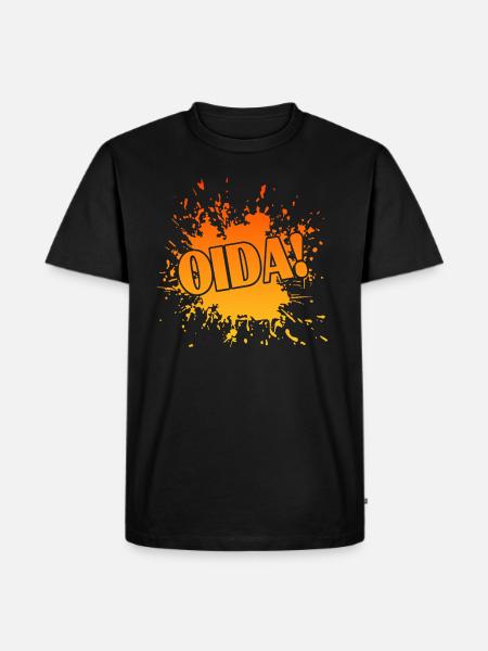 Oida! - Männer Premium Bio T-Shirt - Schwarz