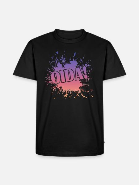 Oida Bayern - Männer Premium Bio T-Shirt - Schwarz