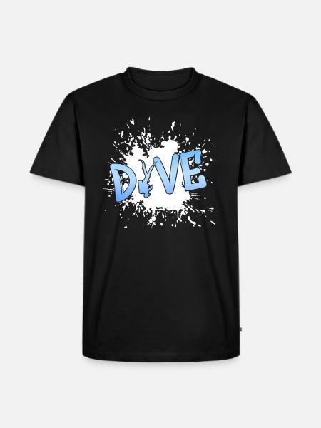 Dive Tauchen Scuba - Männer Premium Bio T-Shirt - Schwarz