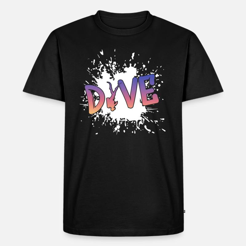 Scuba Diver - Männer Premium Bio T-Shirt - Schwarz