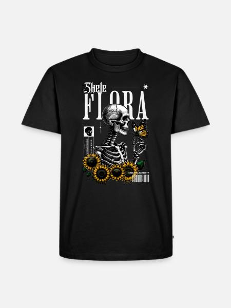 Skele Flora - Men's Premium Organic T-Shirt - black
